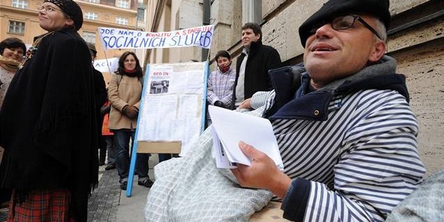 Proběhla generální stávka sociálních služeb